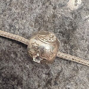 Silver Star and Moon Charm Bracelet